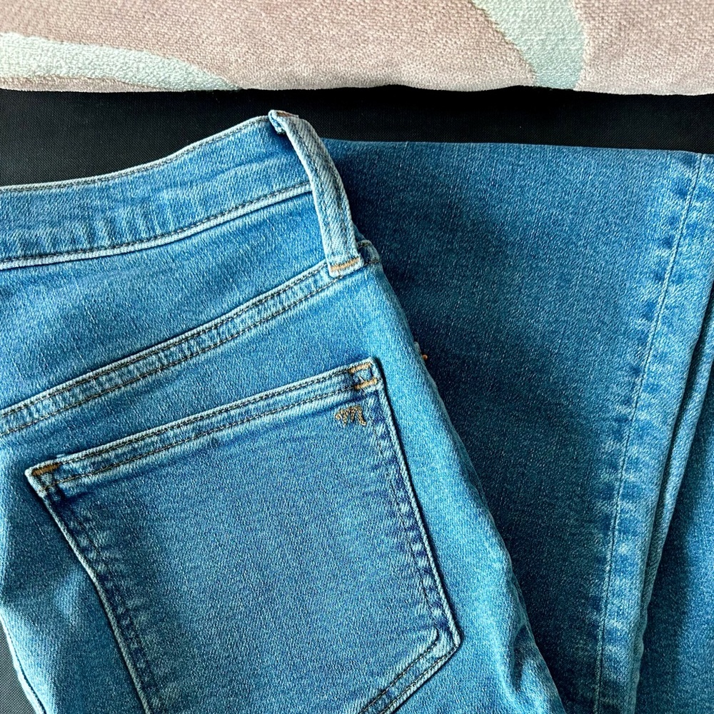 Madewell Blue Straight Leg Jeans with Classic Denim Texture